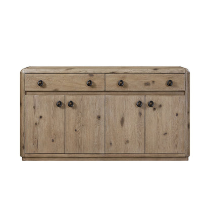 Maison Verve Bordeaux Sideboard, 66" - Solid Wood, 4-Door Buffet
