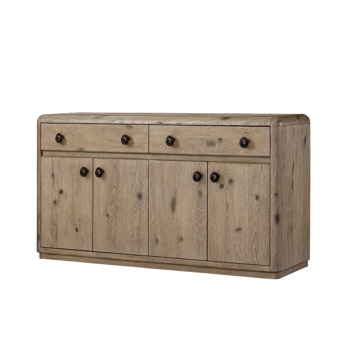 Maison Verve Bordeaux Sideboard, 66" - Solid Wood, 4-Door Buffet