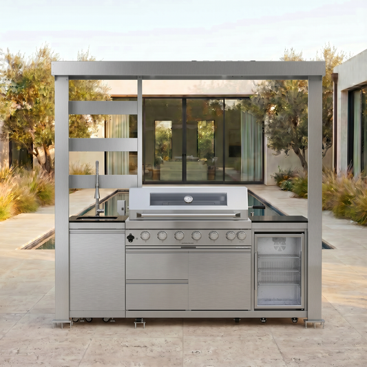 VerveLine Deluxe Pavilion Series - 6 Burner Outdoor Kitchen