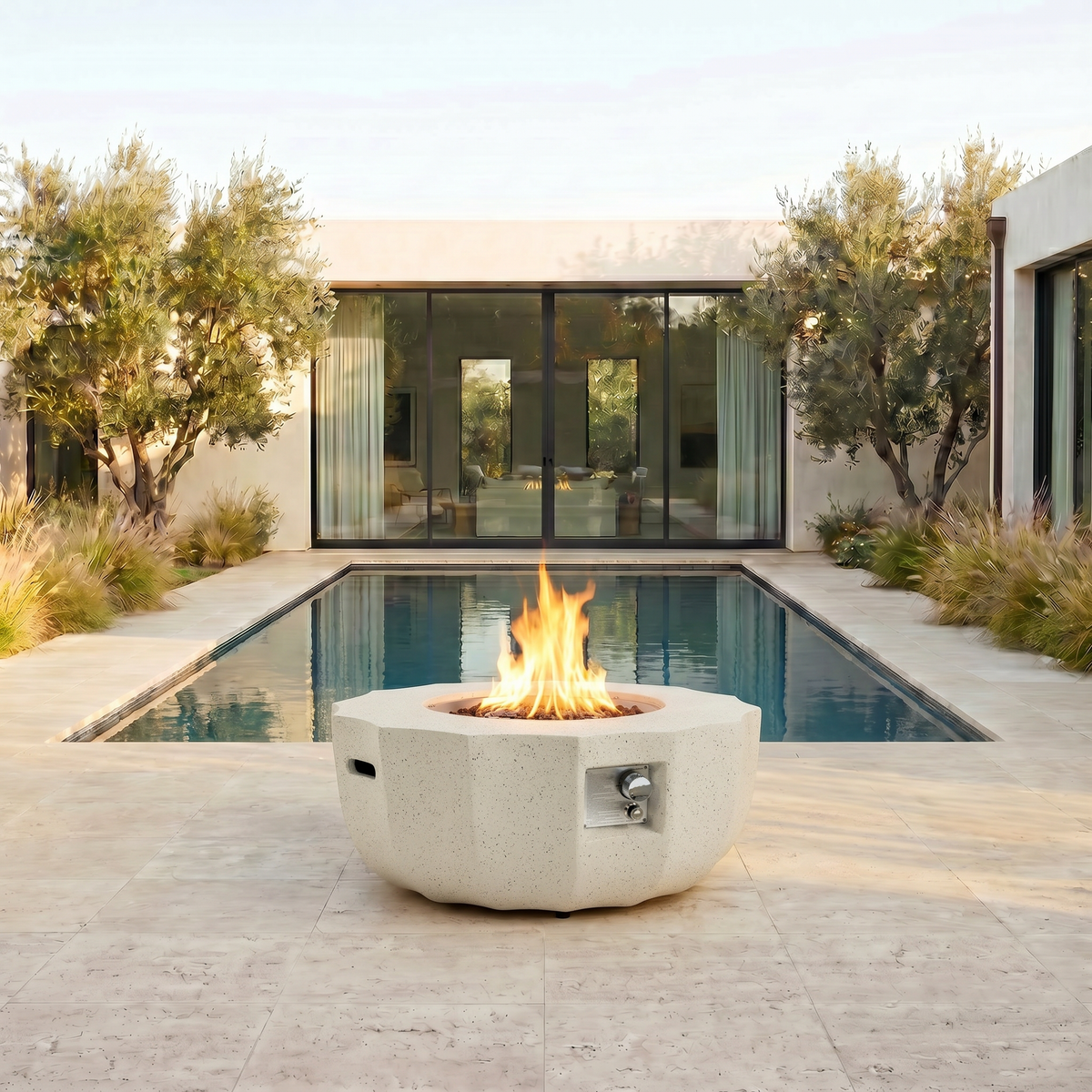 Aspen Ivory - Fire Table