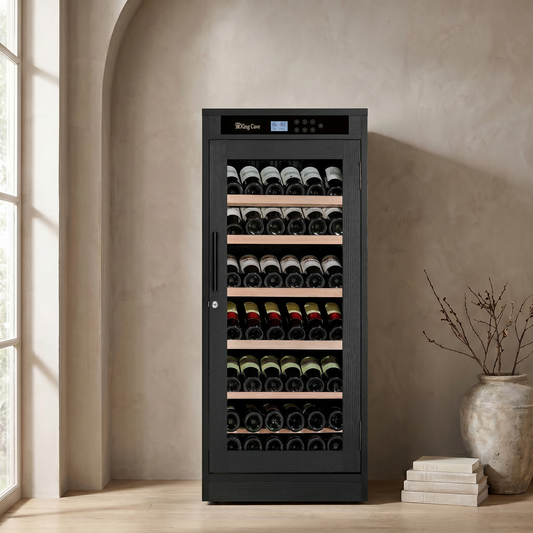 Noir Oak - 69 Bottle Wine Fridge