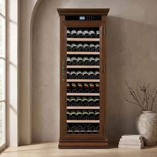 Château Walnut - 102 Bottle Wine Fridge