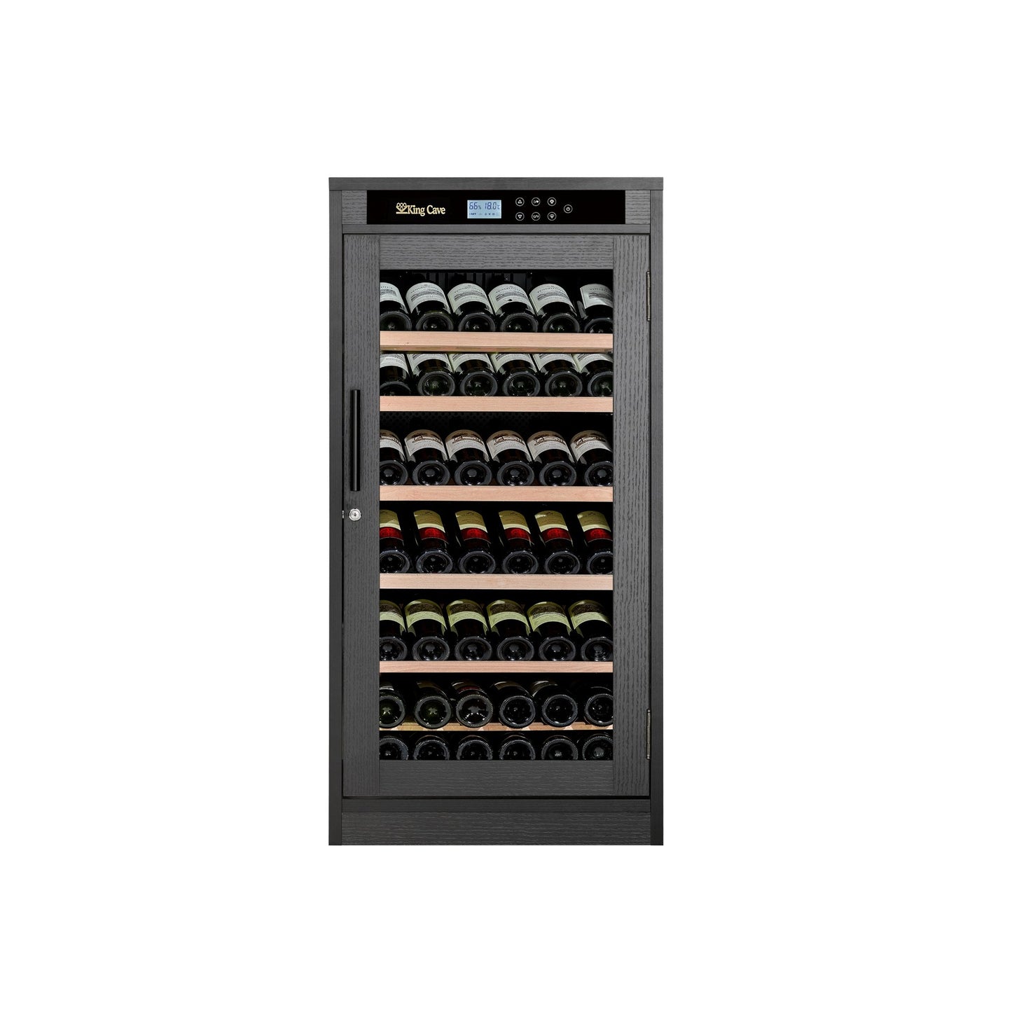 Noir Oak - 69 Bottle Wine Fridge