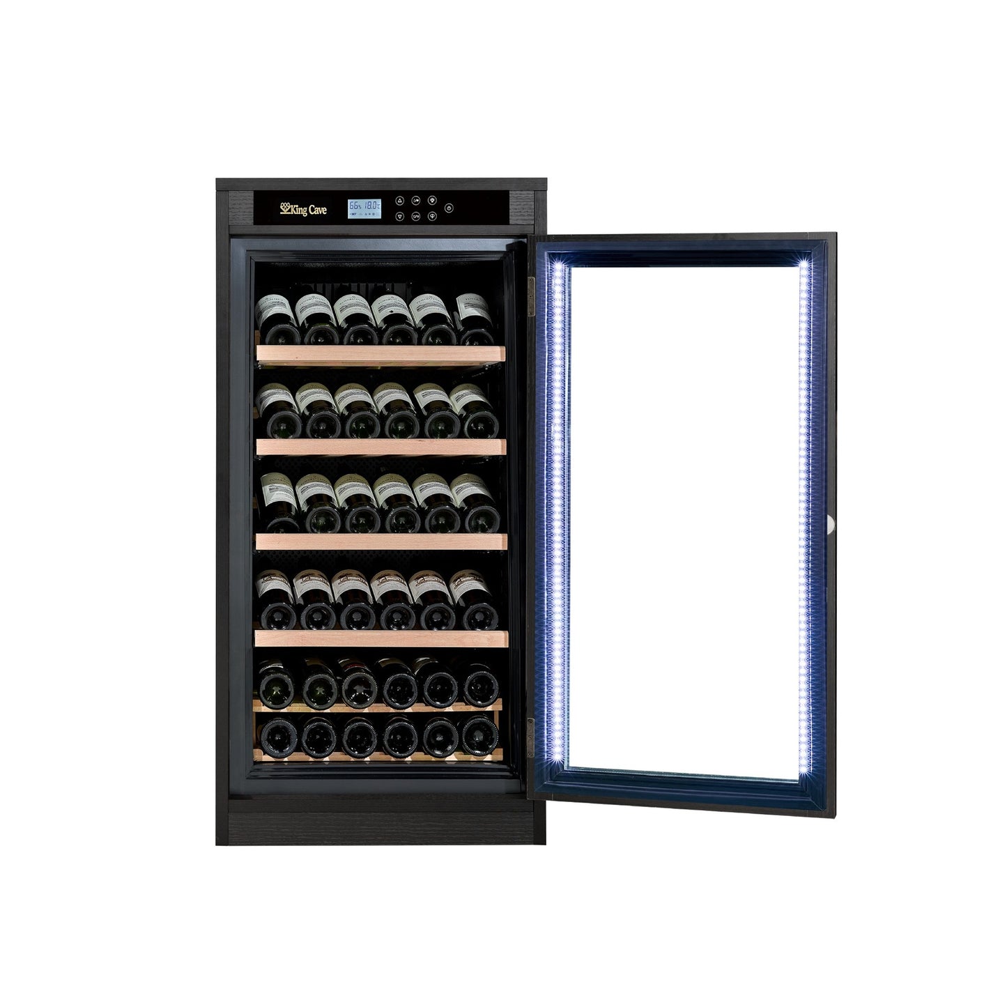 Noir Oak - 69 Bottle Wine Fridge